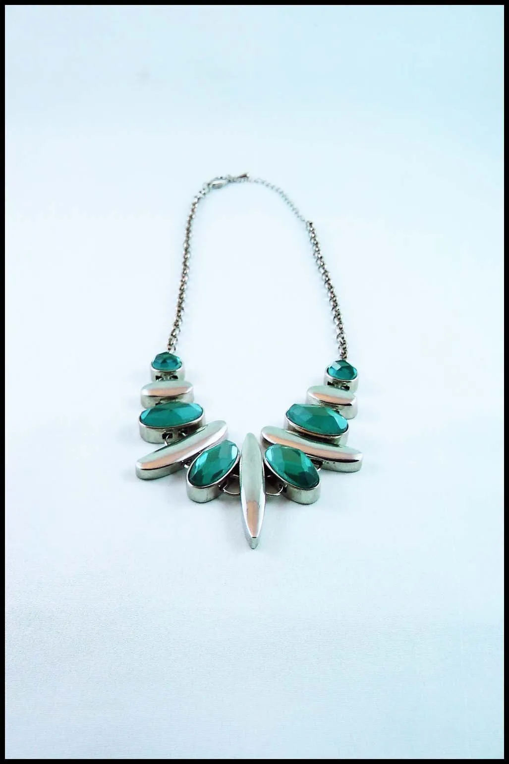 Beveled Faux Stone Necklace