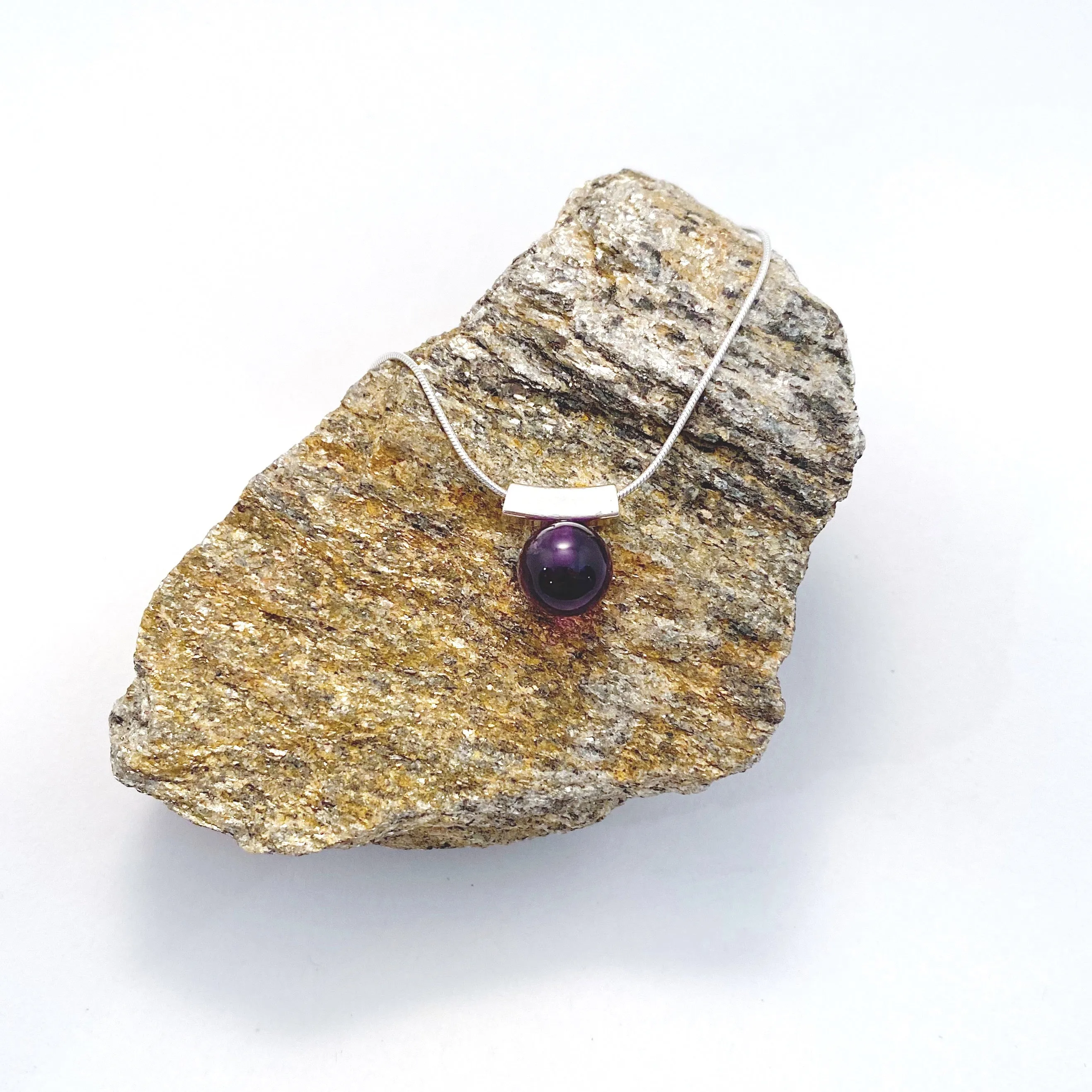 Birthstone Bead Slider Necklace