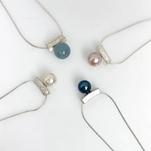 Birthstone Bead Slider Necklace