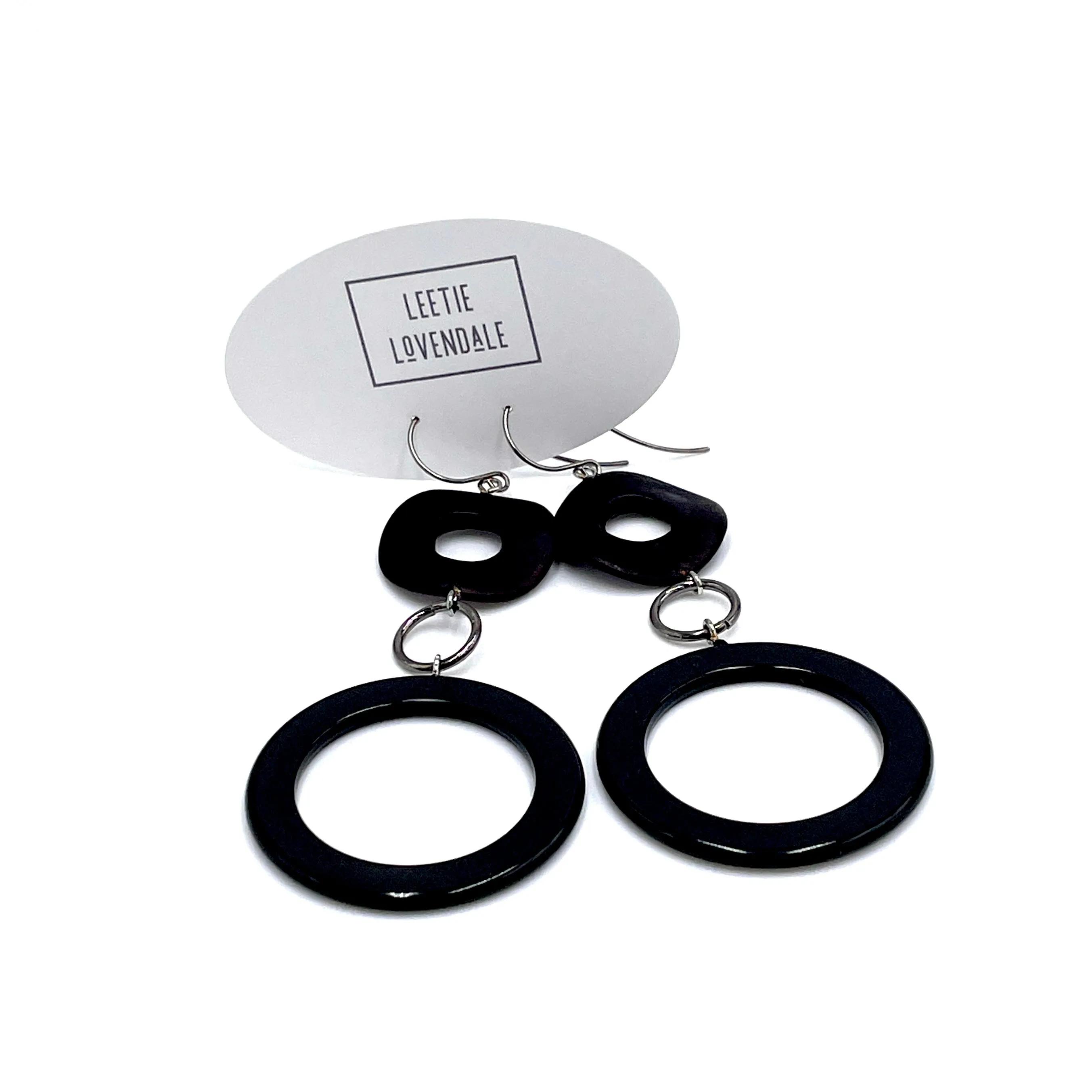Black Olivia Earrings