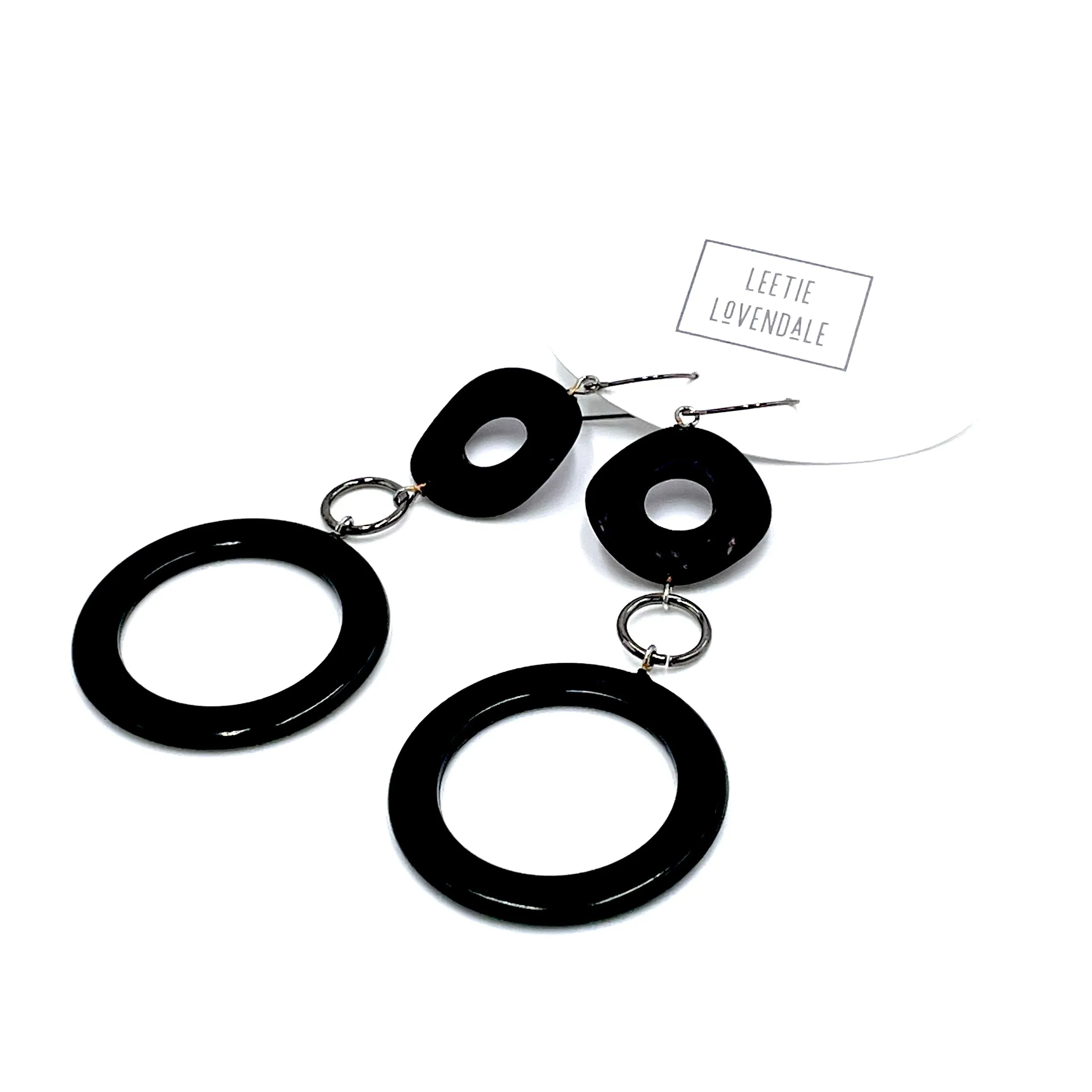 Black Olivia Earrings