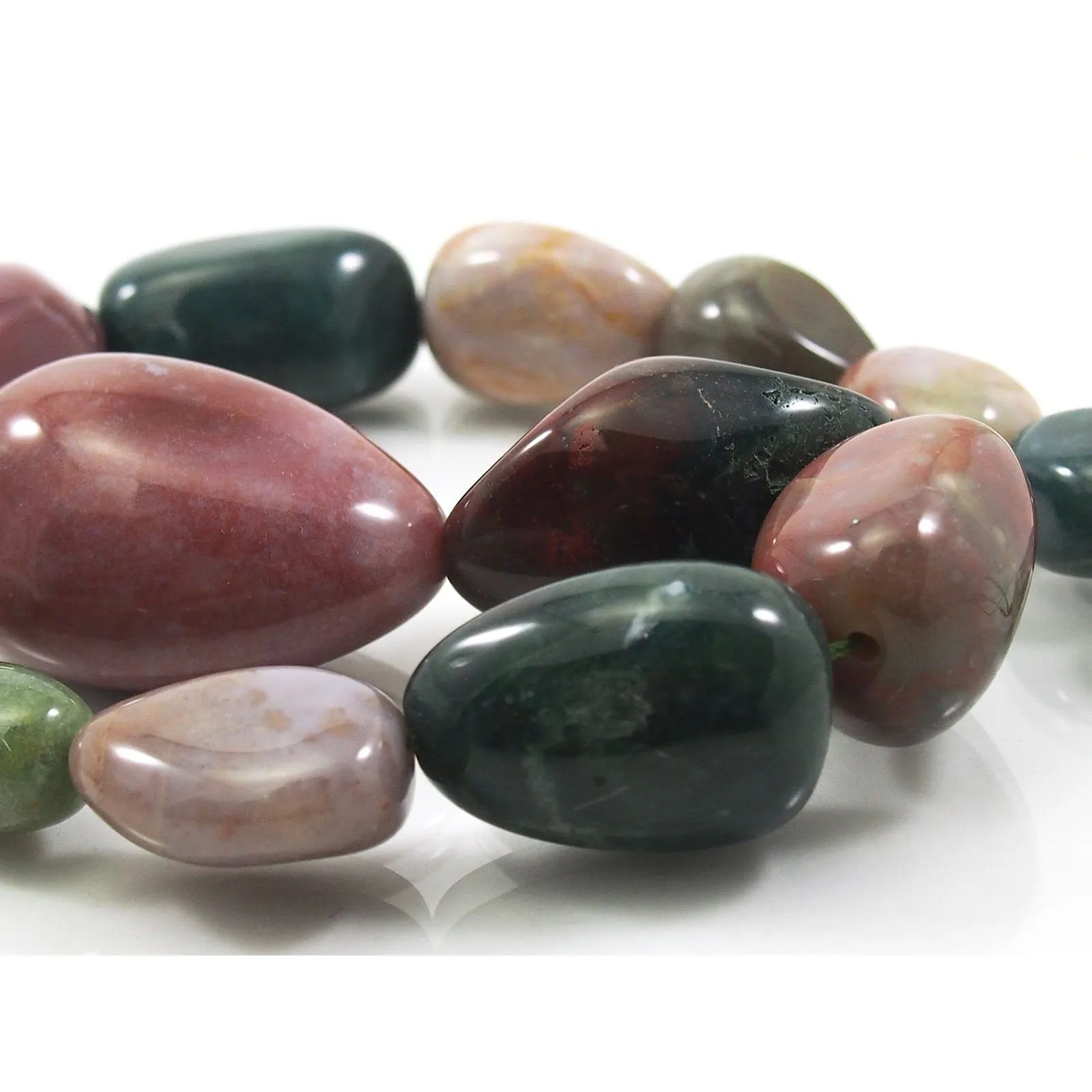 Bloodstone Fine Tumbled Nugget Strand (Option 5)