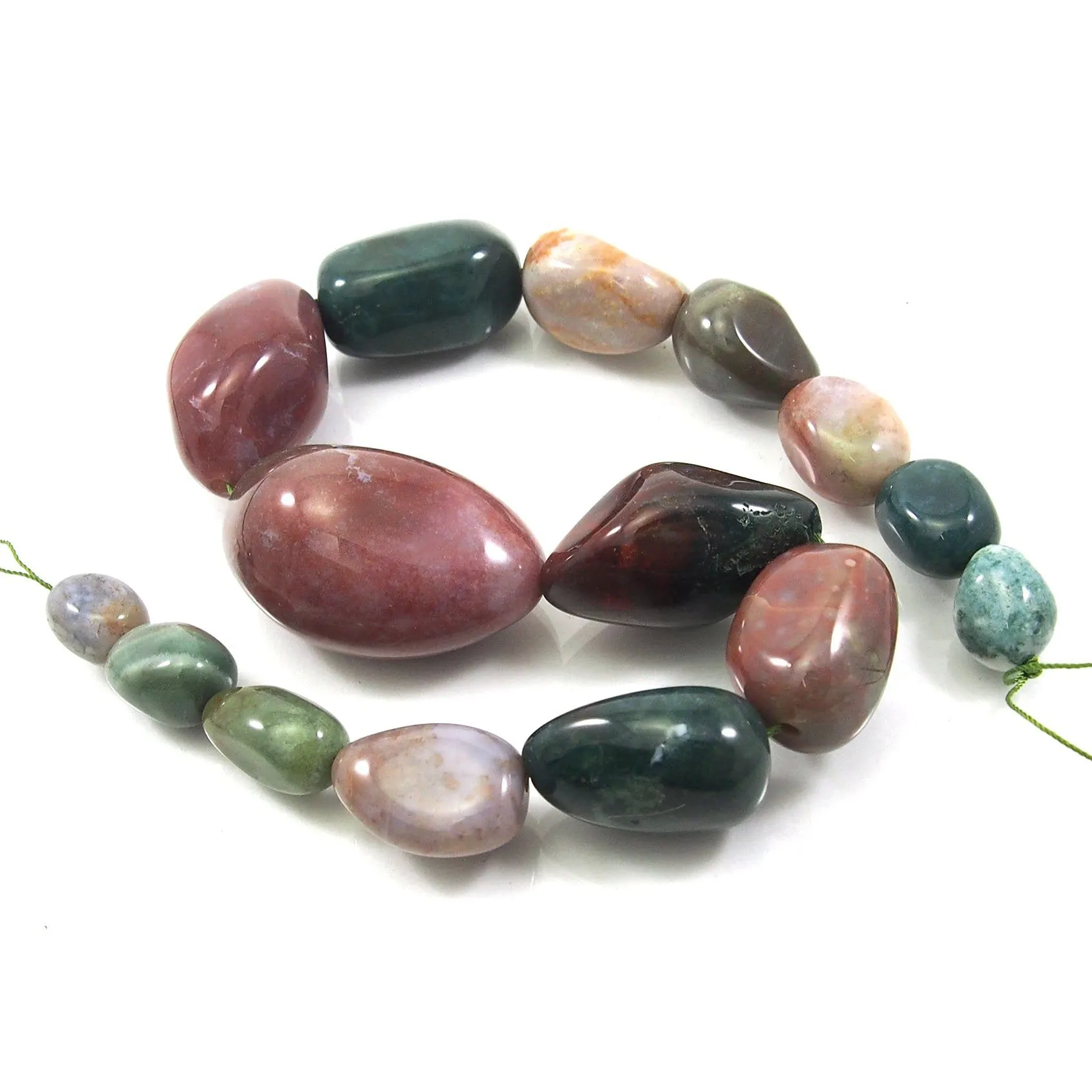 Bloodstone Fine Tumbled Nugget Strand (Option 5)