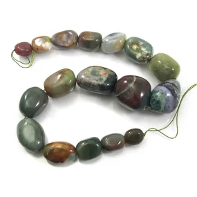Bloodstone Fine Tumbled Nugget Strand (Option 6)