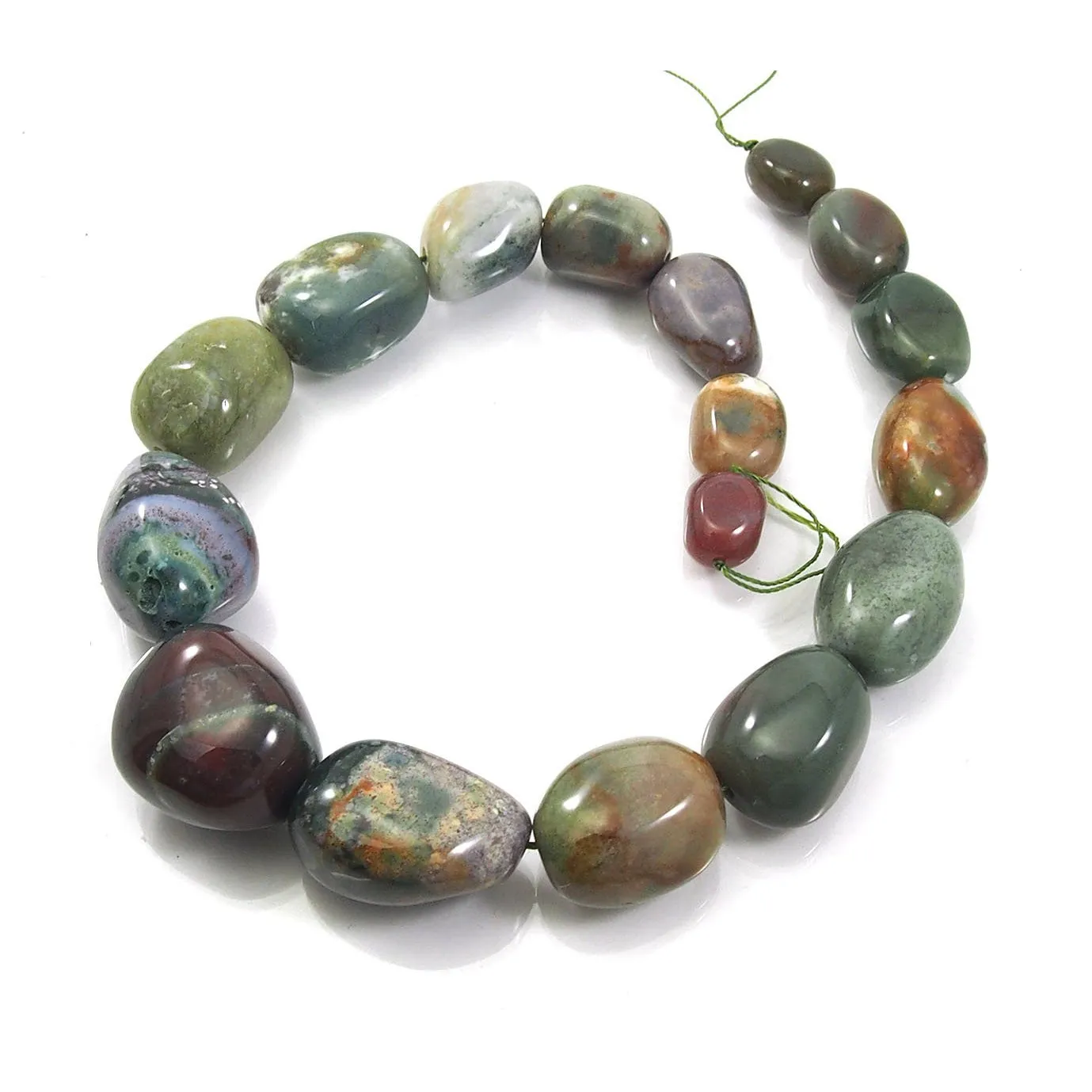 Bloodstone Fine Tumbled Nugget Strand (Option 6)
