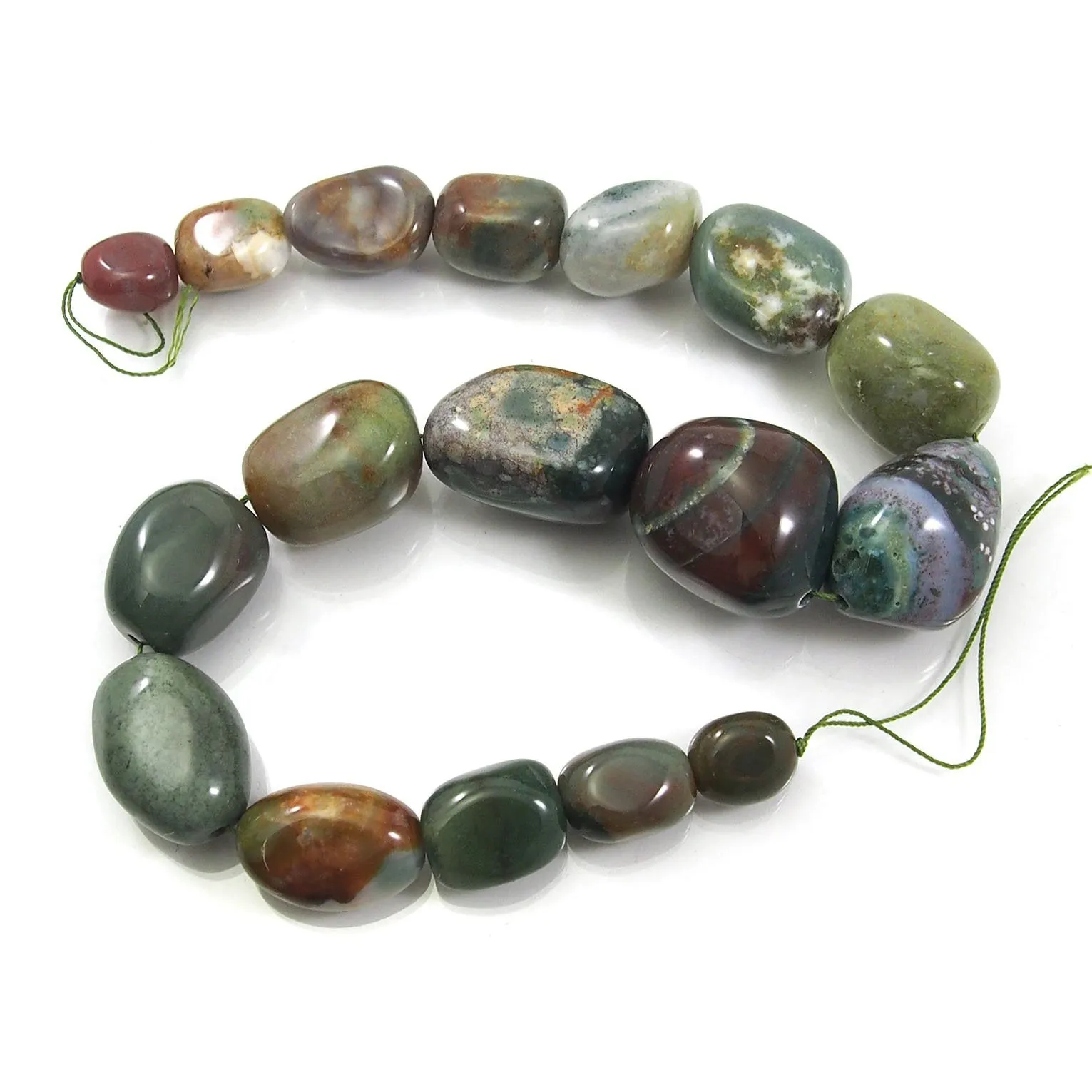Bloodstone Fine Tumbled Nugget Strand (Option 6)