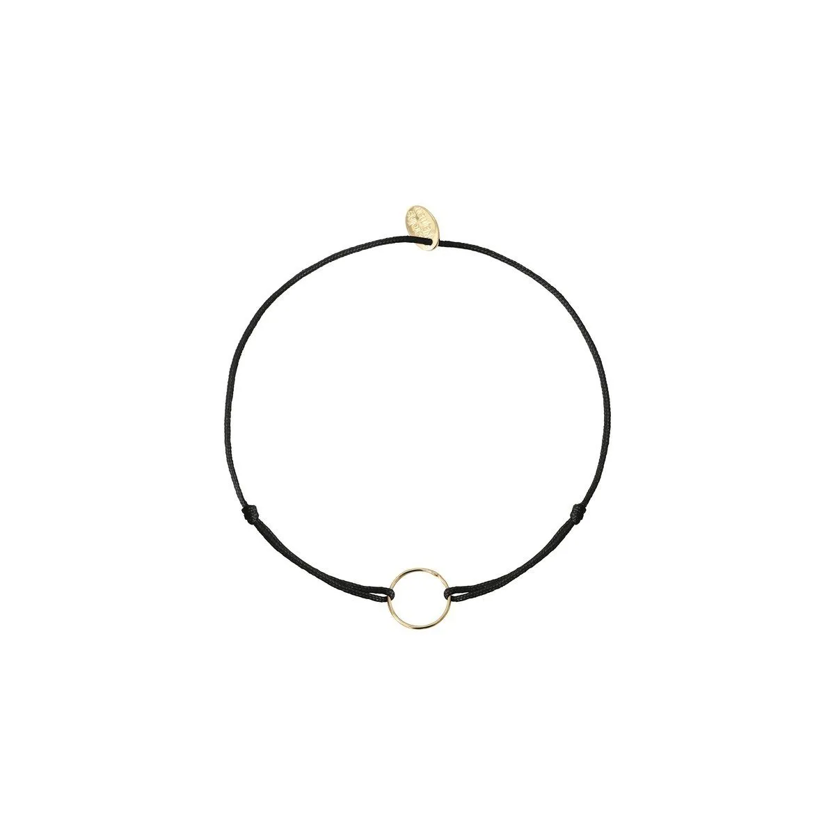Bracelet Cordon Cercle Noir