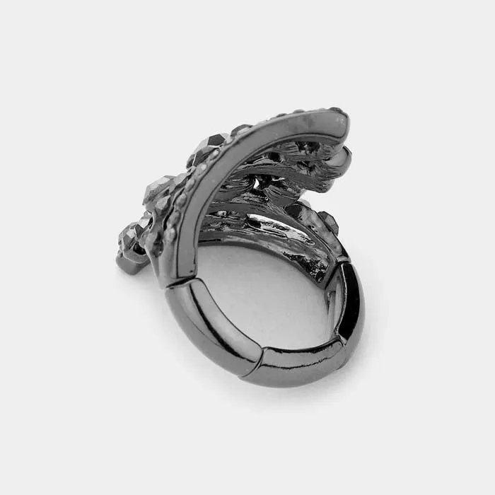 Bubble Stone Hematite Cluster Stretch Ring