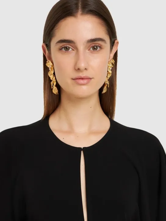 Chloé   Flowers crystal drop earrings 