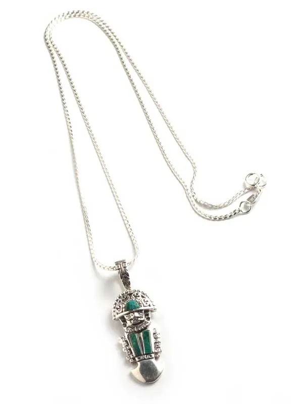 Chrysocolla Pendant Necklace - Inca Deity | NOVICA