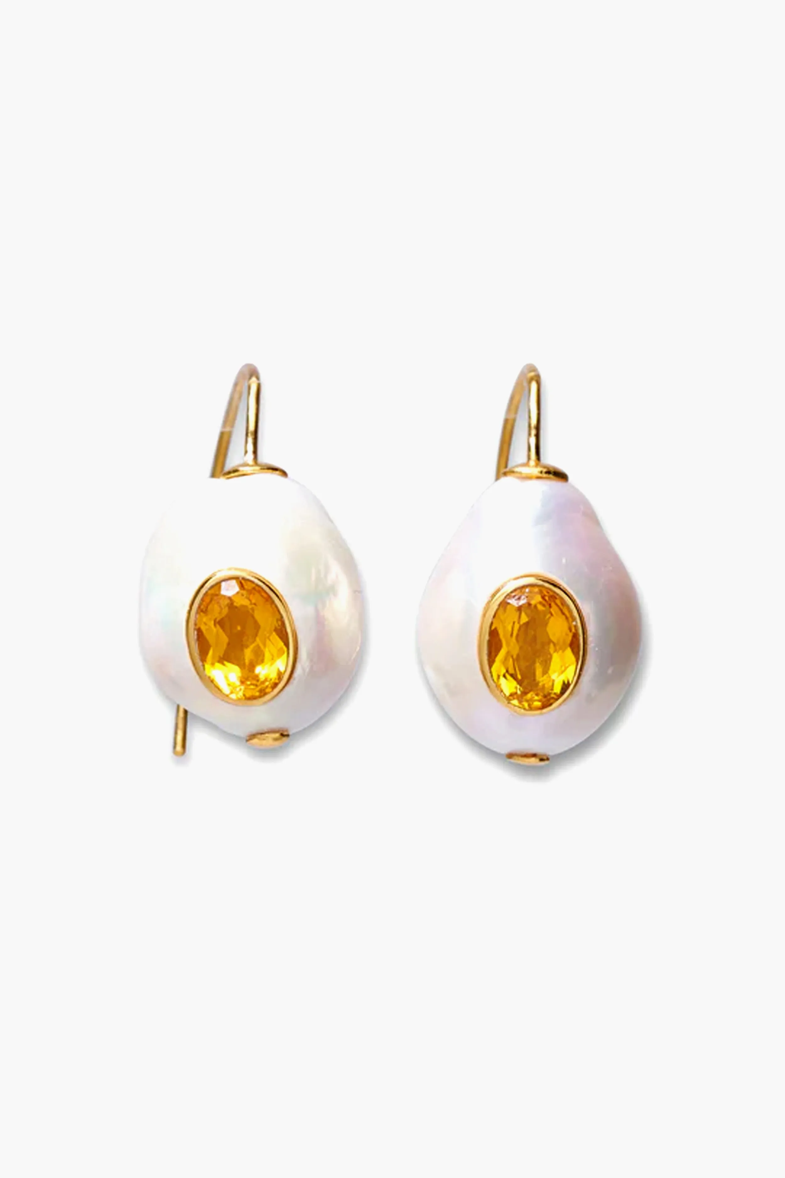 Citrine Pearl Pablo Earrings