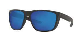 Costa Del Mar Mens Ferg Matte Black Frames - Blue Mirror Plastic Lens - Polarized Sunglasses