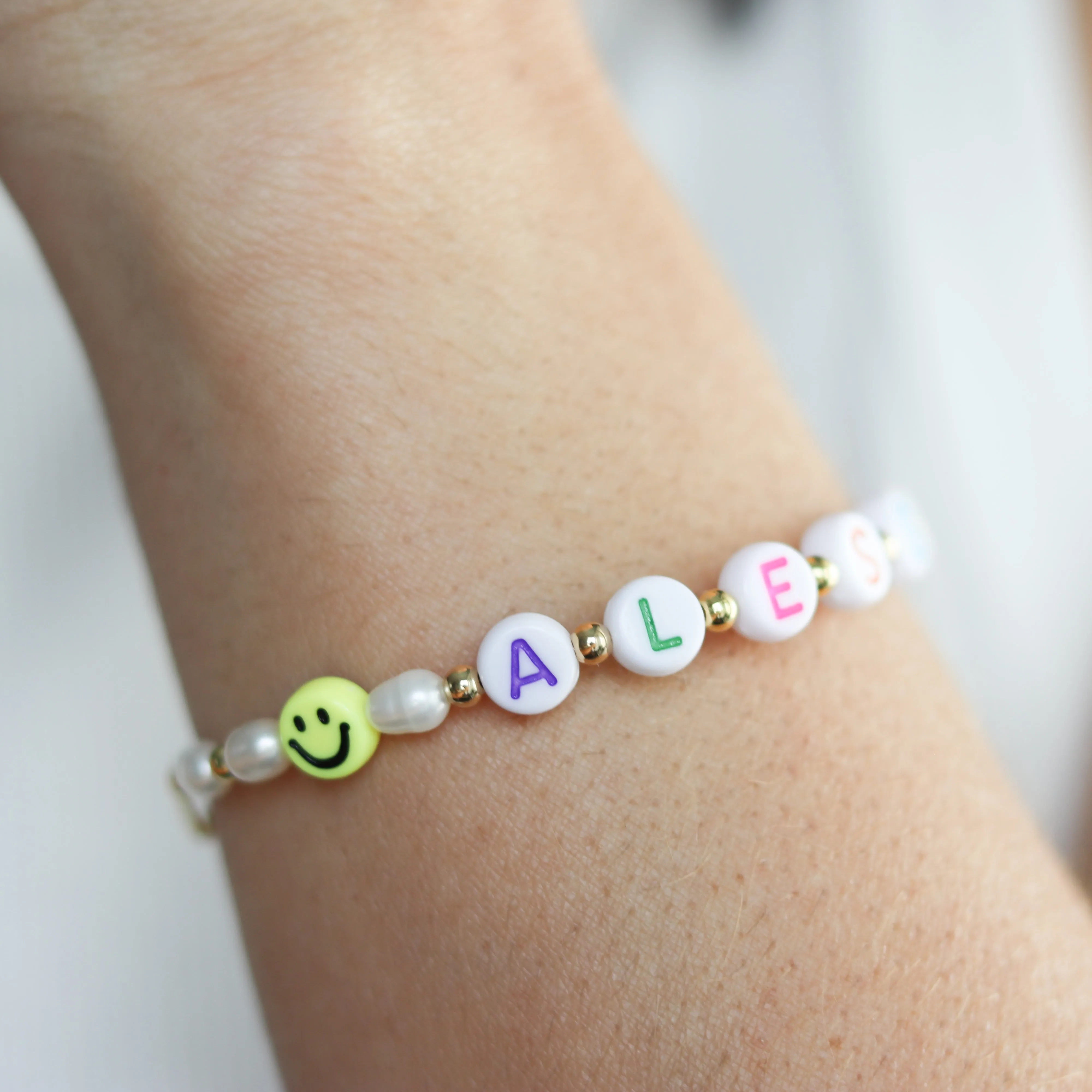 Custom Happy Name Bracelet