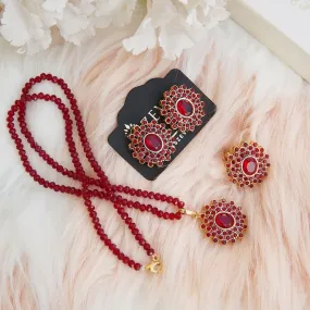 Cut Zirconia Locket Set With Ring