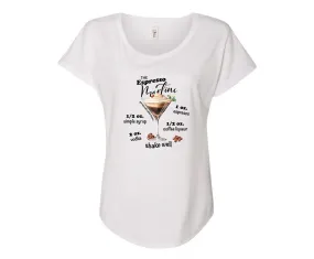 Espresso Martini Recipe Ladies Tee Shirt - White