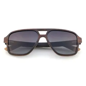 Faviators - Vintage Polarized Wood Aviator Sunglasses