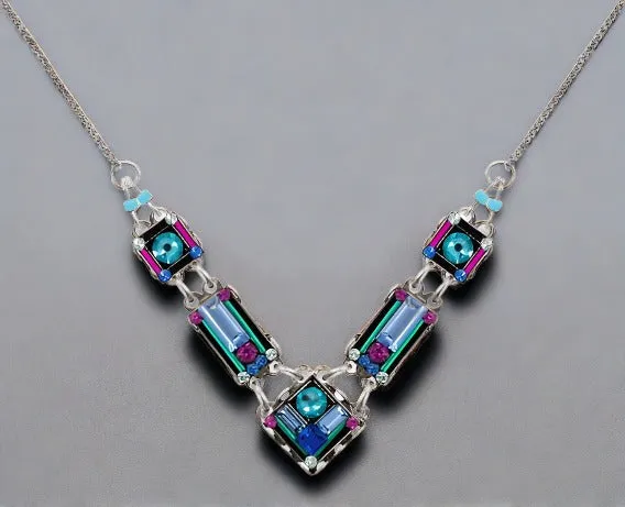 Firefly Jewelry Architectural Small Necklace-Light Turquoise