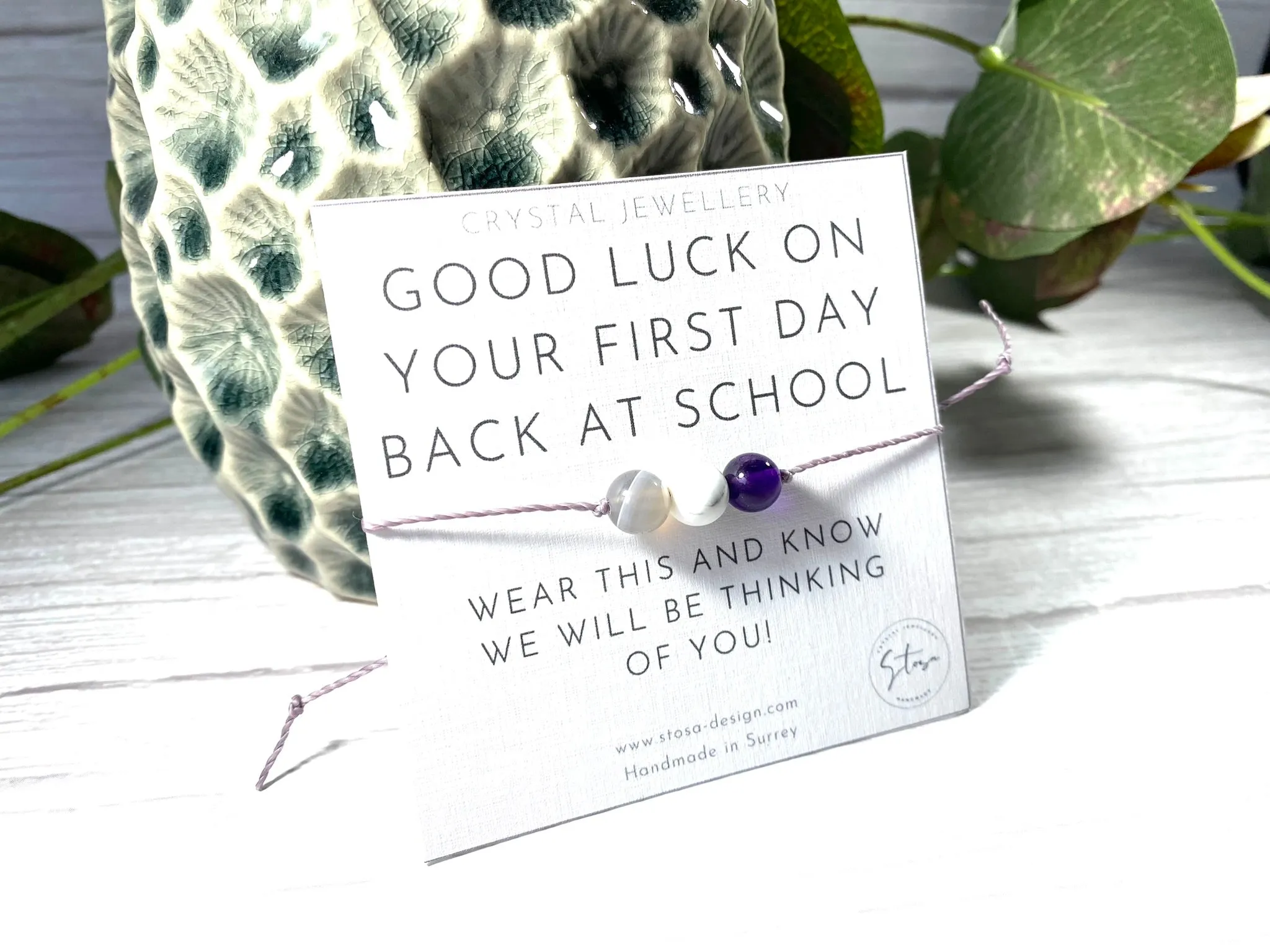 First Day Back At School Crystal Bracelet