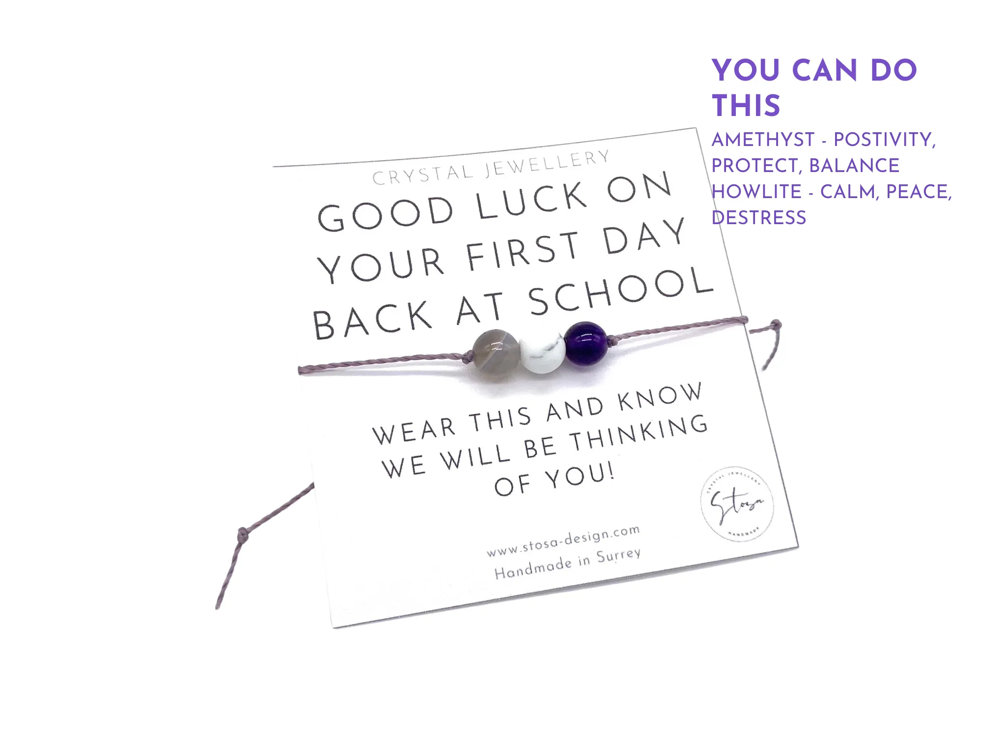 First Day Back At School Crystal Bracelet