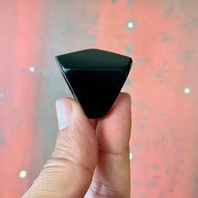 Geometric Black Pyramid Ring