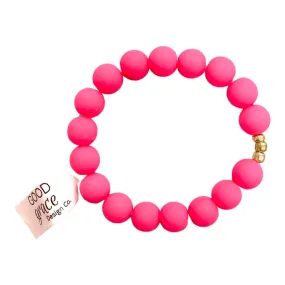 Girls Bracelet Single - Hot Pink Bubblegum