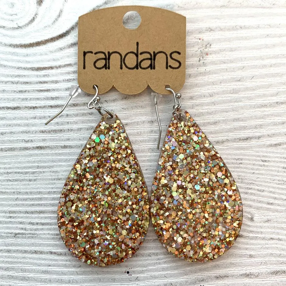 Gold 1 Glitter earrings
