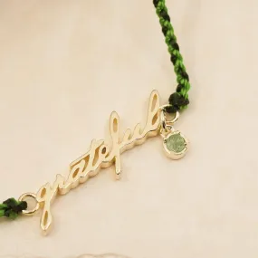 Gold Grateful Cord Bracelet