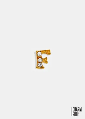 Gold Letter F Locket Charm