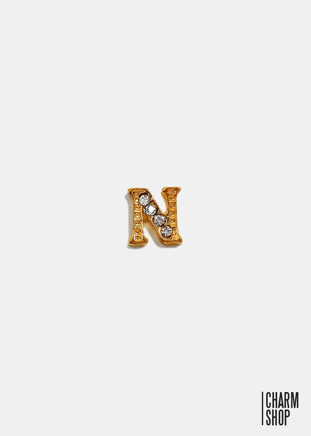 Gold Letter N Locket Charm