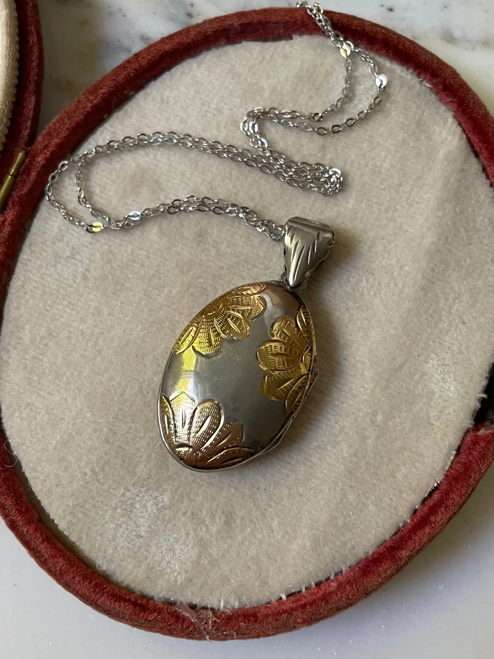Golden Sunflower Locket Necklace