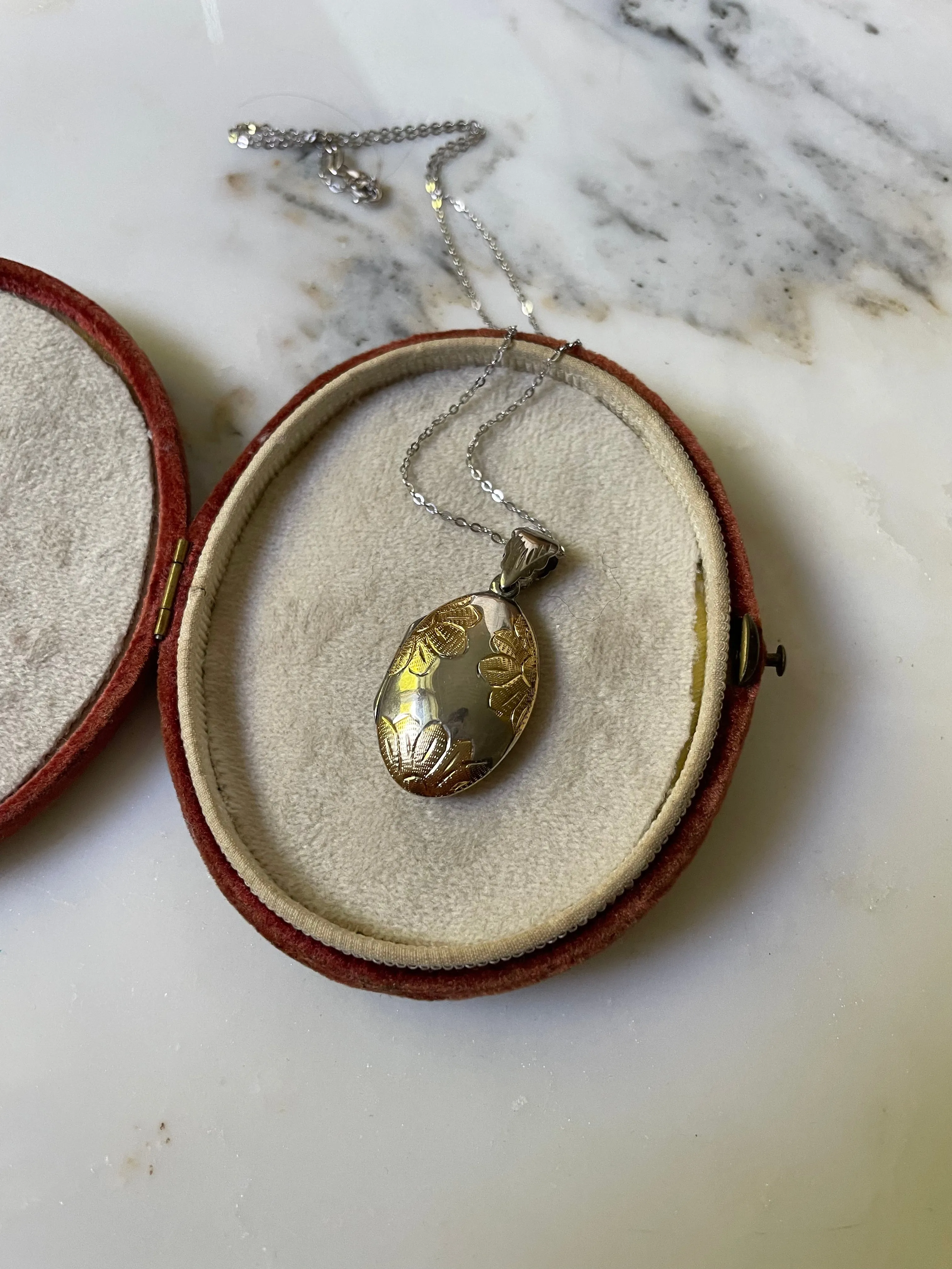 Golden Sunflower Locket Necklace