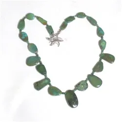 Handcrafted Turquoise Designer Cut Bead Necklace