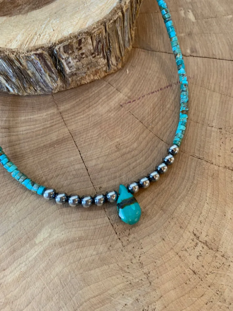 Handmade Sterling Silver Turquoise Necklace