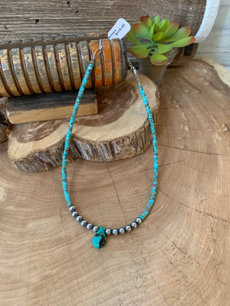 Handmade Sterling Silver Turquoise Necklace