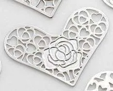 Hearts Cut Out Plate for Heart Charm Locket Necklaces ~ Choose Your Theme!