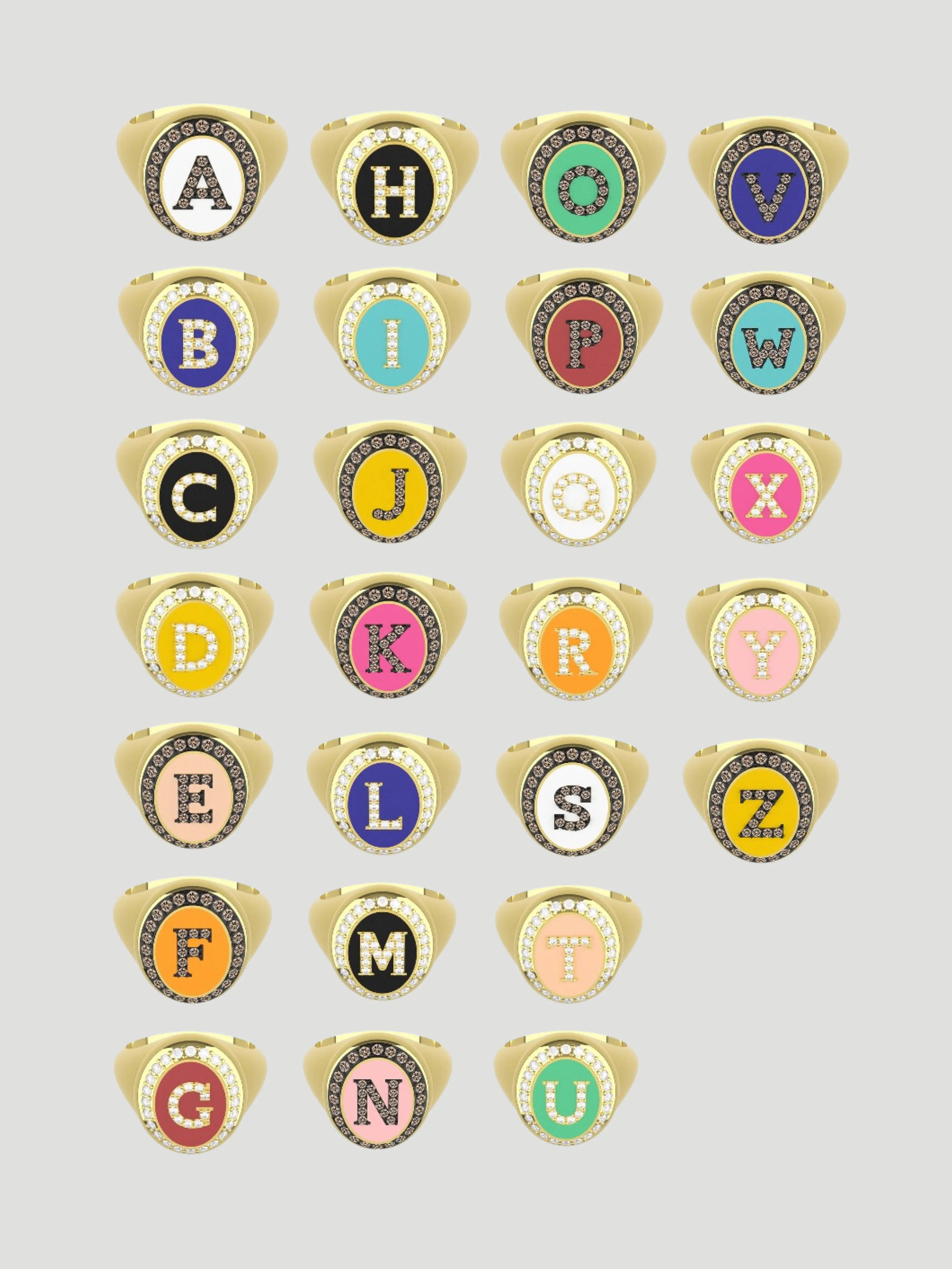 Initial Signet Ring