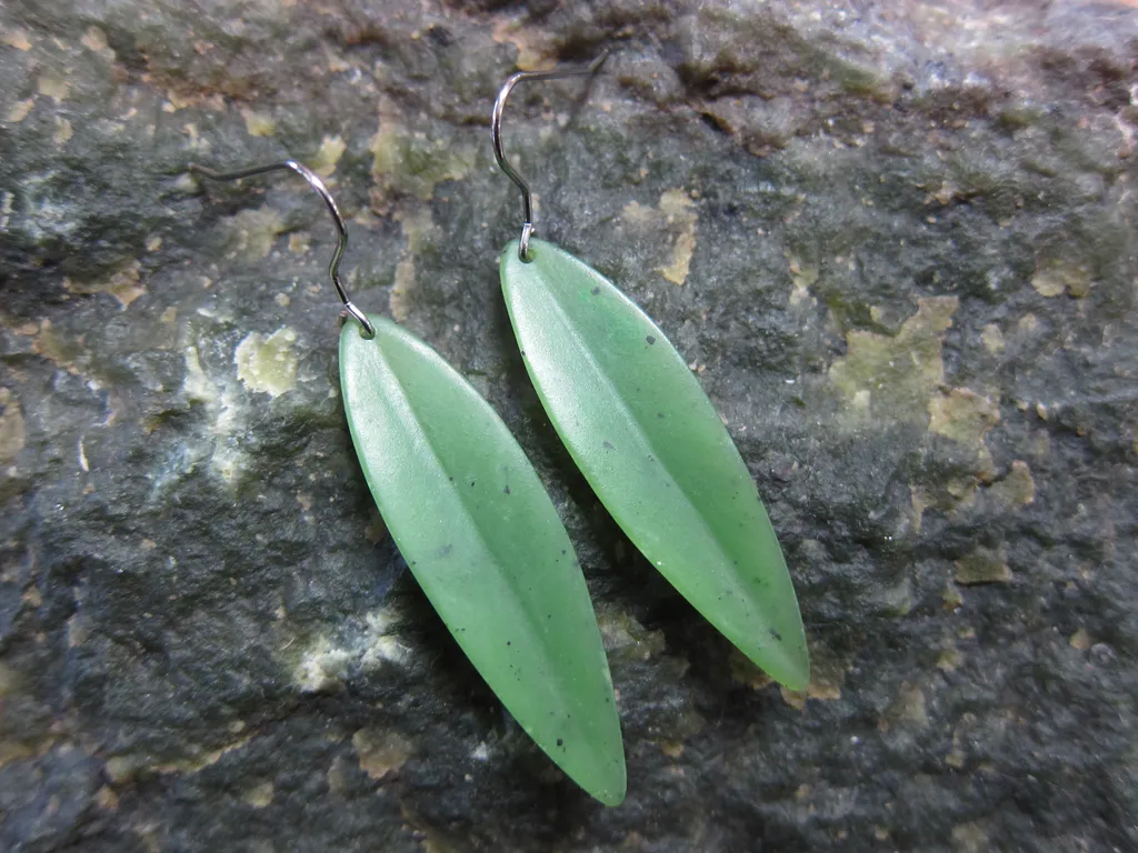 Jade Leaf Earring