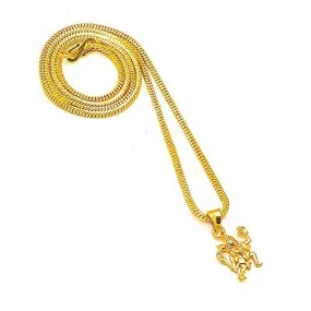 Jewar Mandi chain Pendant hanumanji One Two Gram Gold Plated New Design locket Jewelry Set 3517 for women girls men children
