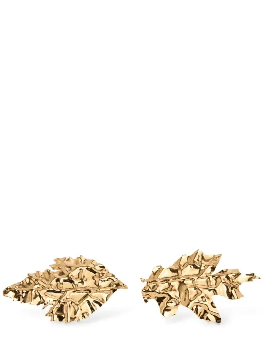 Jil Sander   EW5 4 leaf clip on earrings 