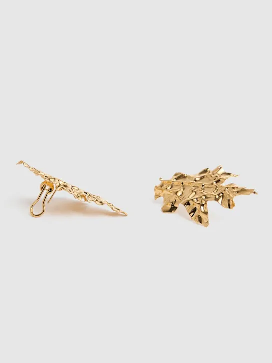 Jil Sander   EW5 4 leaf clip on earrings 