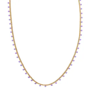 Kendra Scott | Kelsey Gold Strand Necklace in Purple Enamel