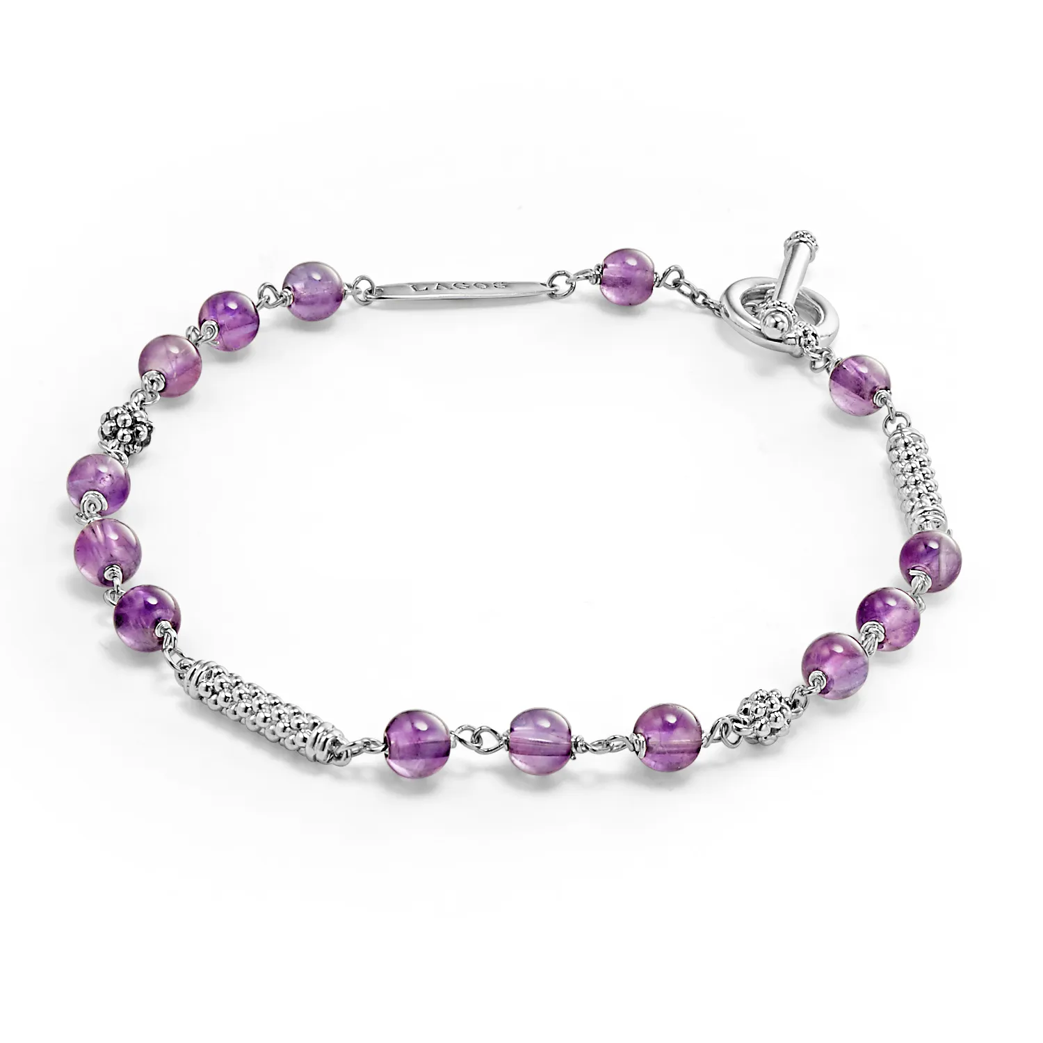 LAGOS Caviar Icon Amethyst Beaded Bracelet