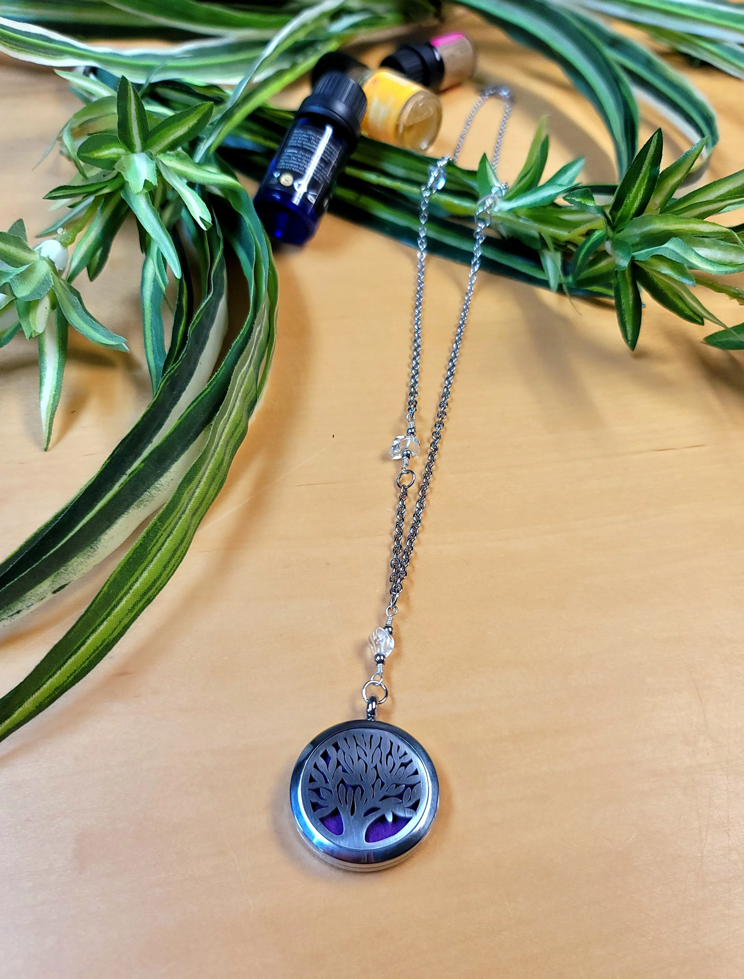 Light Silver Diffuser Necklace