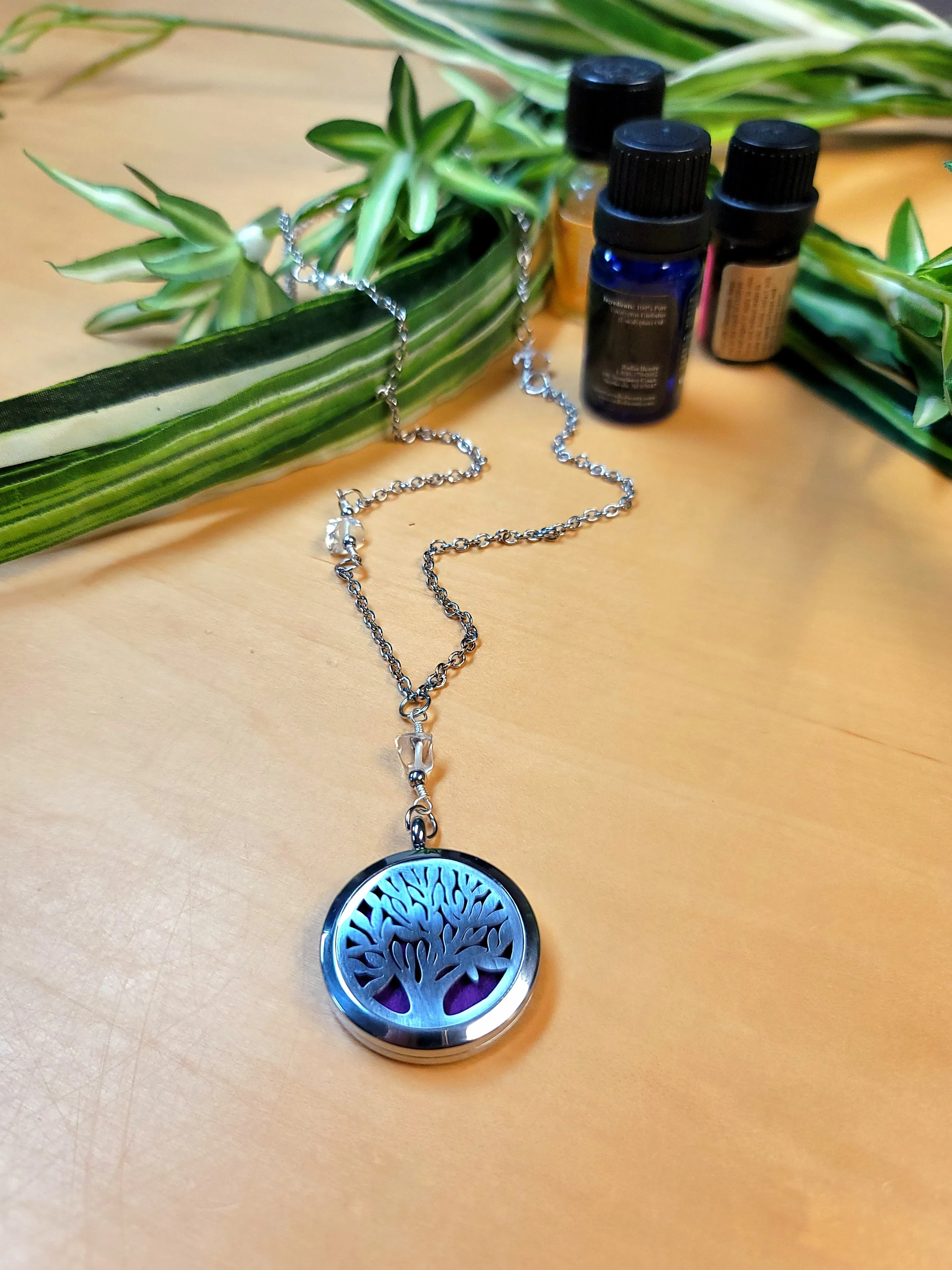 Light Silver Diffuser Necklace