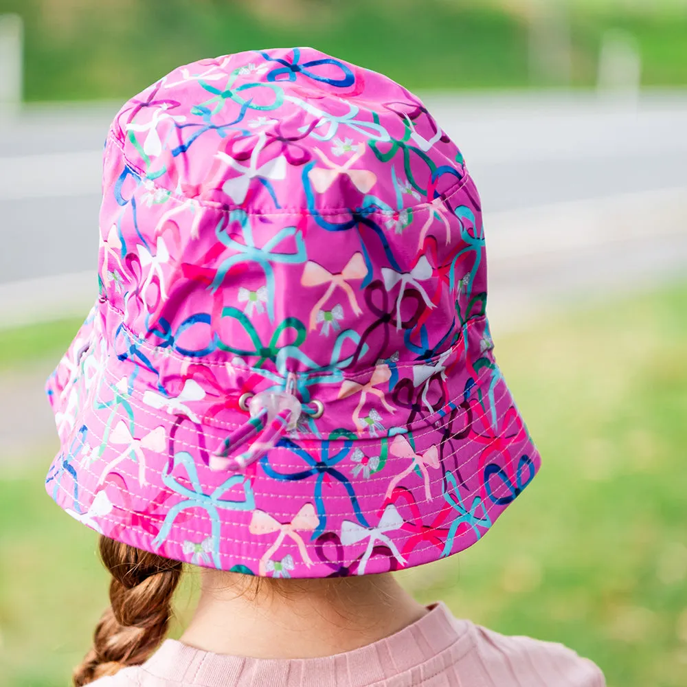 LOVELY BOWS REVERSIBLE BUCKET HAT - 4 Sizes