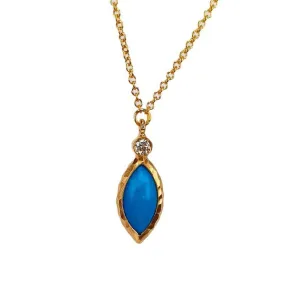 Marika 14K Gold Turquoise & Diamond Necklace - M8548