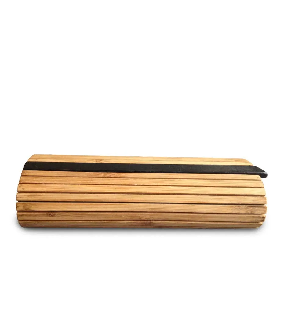 Mato Wooden Sunglasses Bamboo Handle Round Erika Polarized Brown Lens