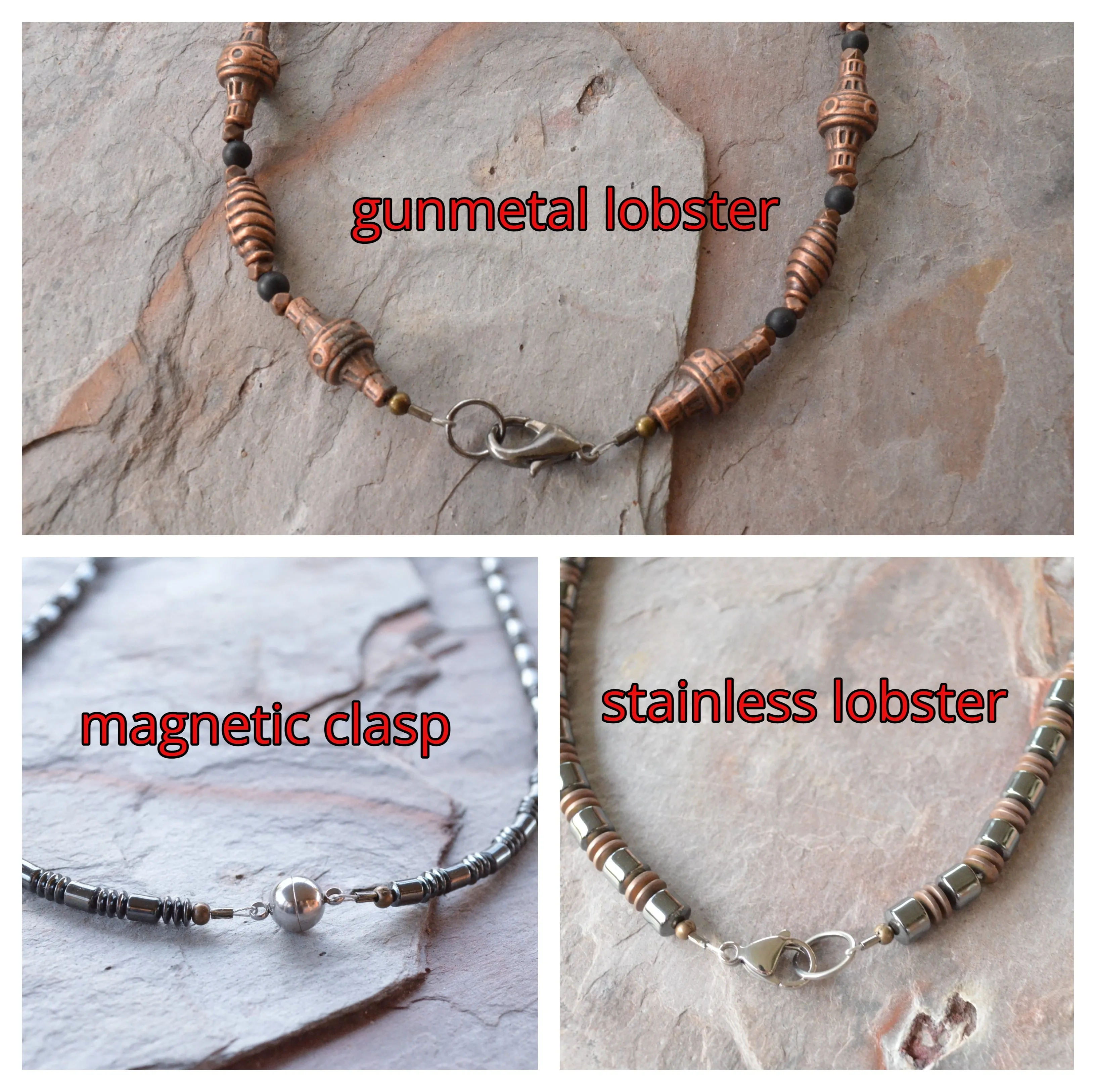 Mens Surfer Necklace Turquoise Beaded Necklace Mens Gifts - Wyatt