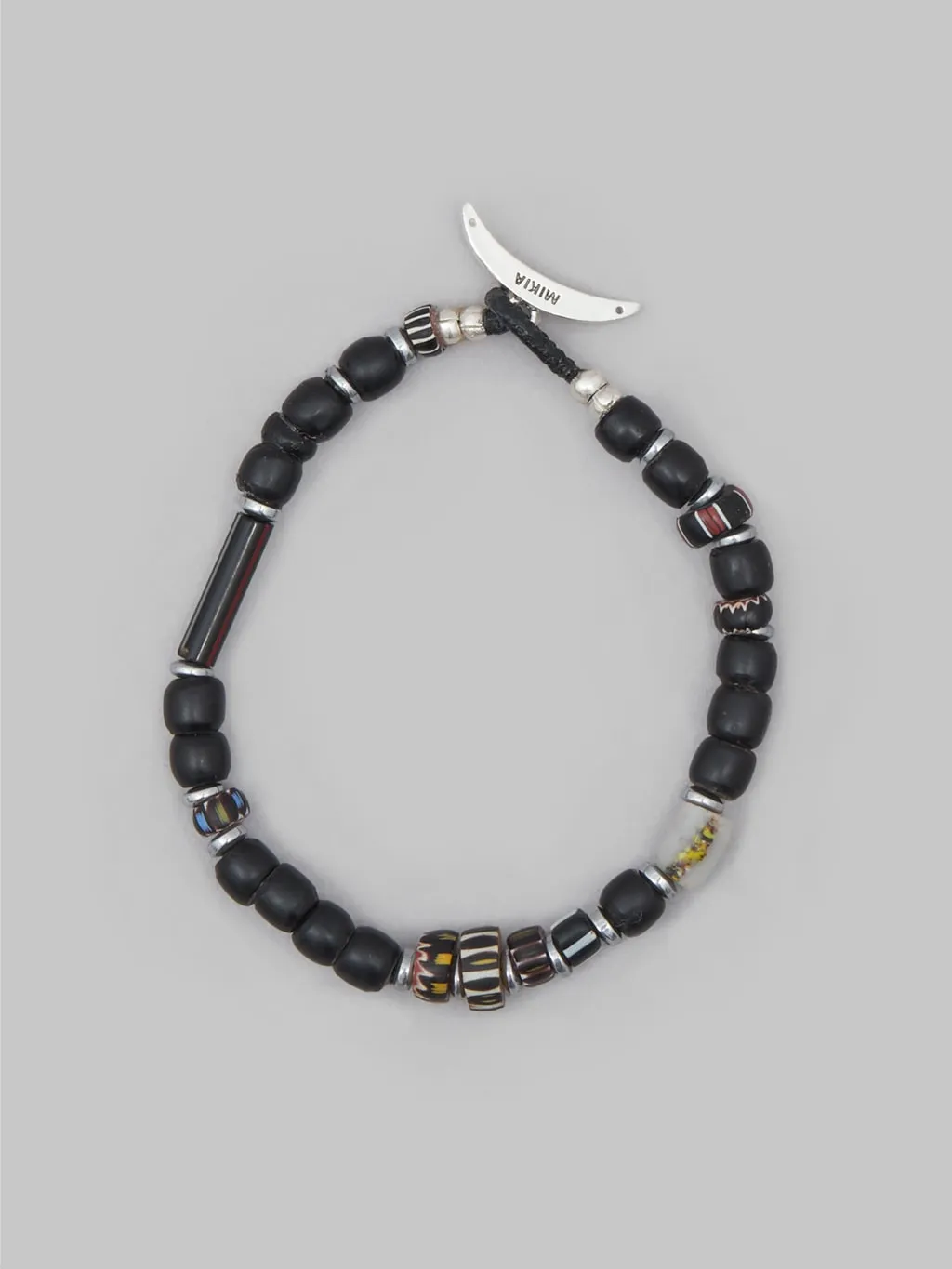 Mikia Trade Beads Bracelet Black Chevron
