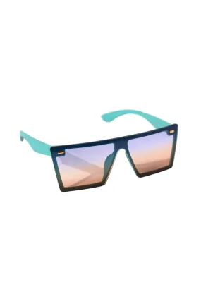 Milan Muse Oversized Turquoise Shades